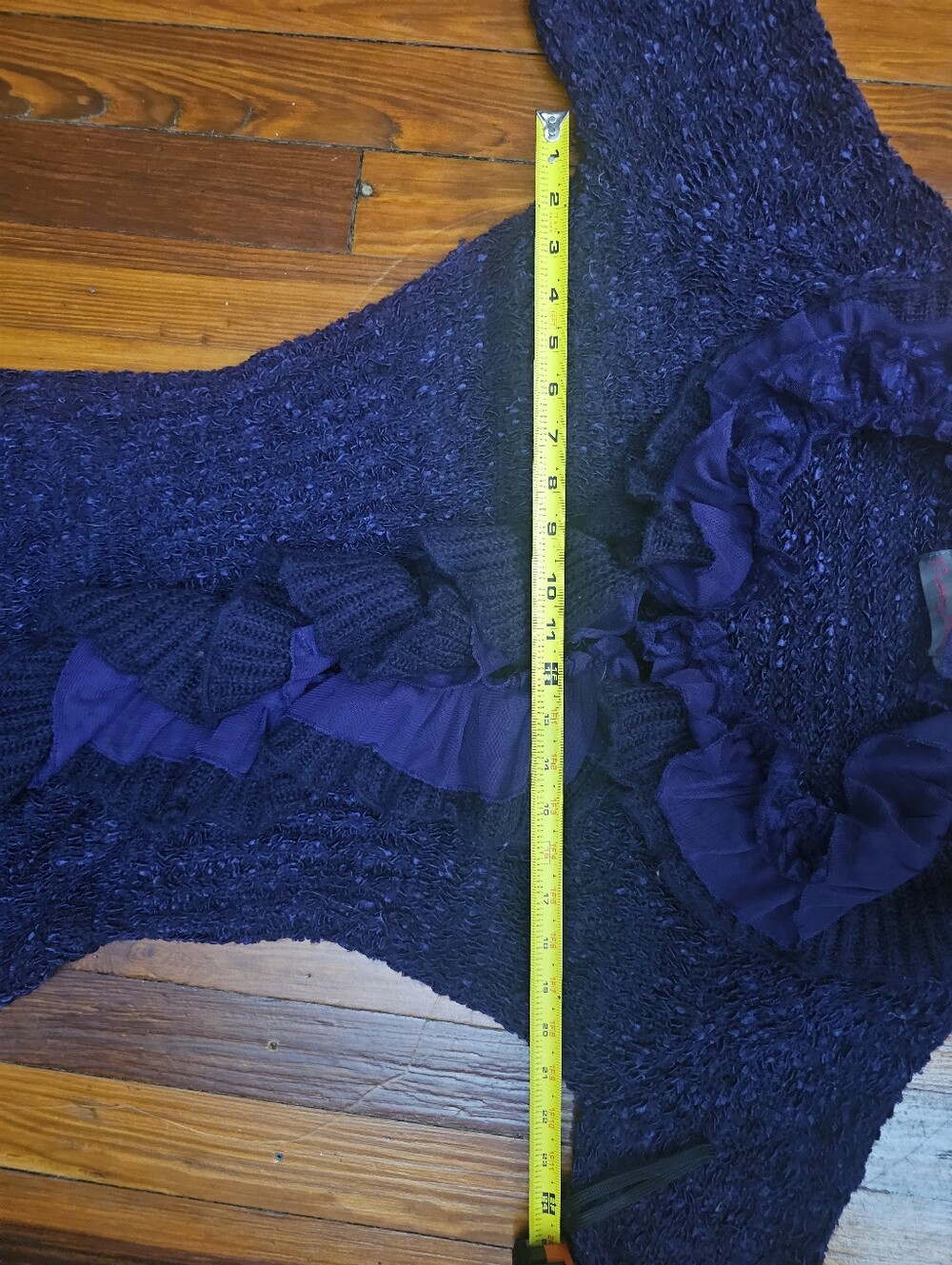 Purple Knit Ruffle duster - Picture 16 of 16